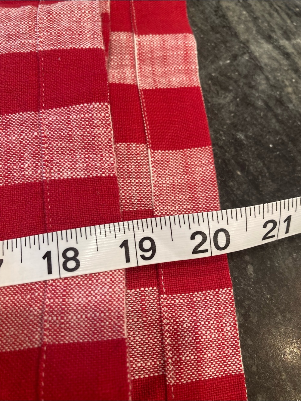Pottery Barn Baxter Gingham Cotton Napkins Set 5 Red White Picnic - Picture 8 of 10